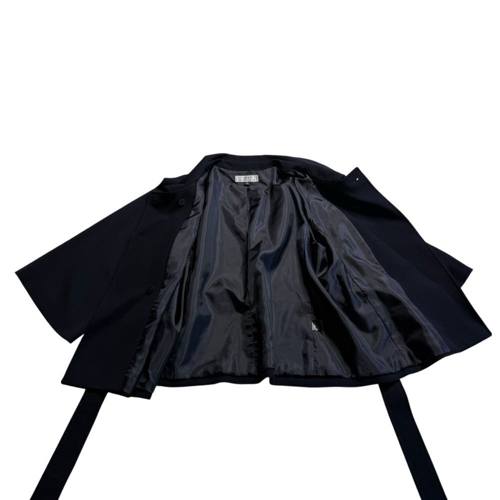 Tahari Blue Double Breasted Belted Lined Jacket Sz 16 - Picture 7 of 13